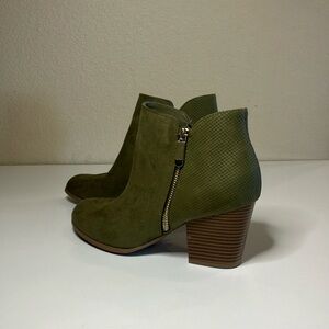 Olive Green Ankle Boots 9.5 Style&Co